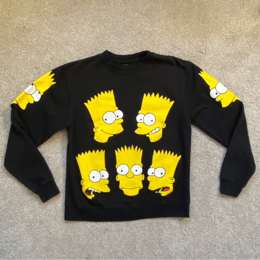 Chinatown Market Bart Simpson All Over Print Crewneck Sweatshirt Small